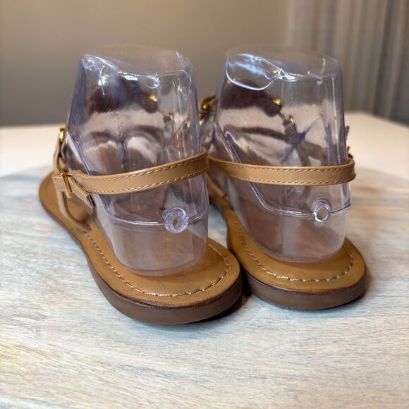 Tory Burch Women's Ali Thong Royal Tan Leather Sandals with Box US Size 7.5 $195 - Picture 8 of 10